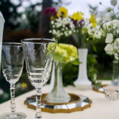 Glassware on Asheville Wedding Venue Table